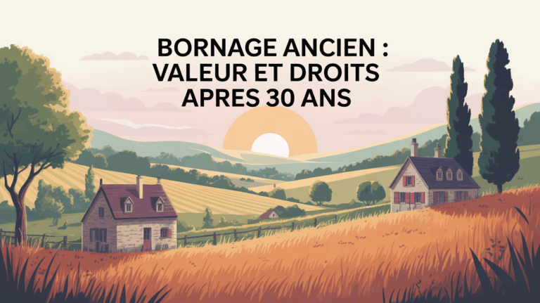 Bornage ancien, limites propriété, bornes vieilles pierres