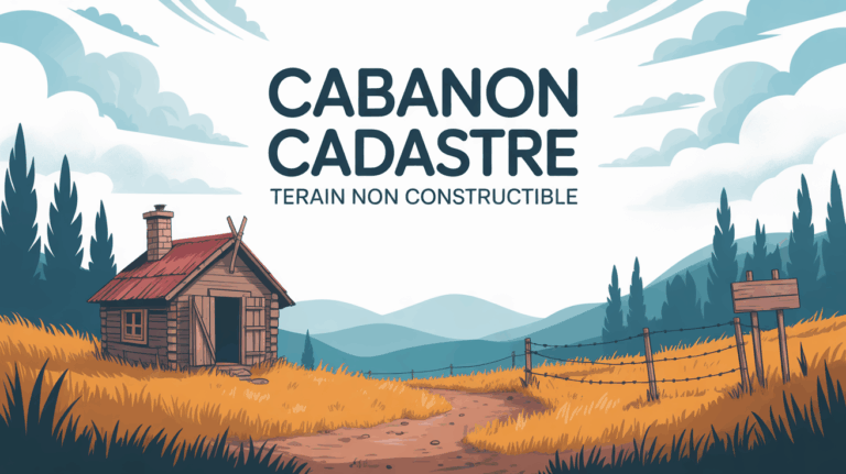 vue illustration cabanon cadastré terrain non constructible