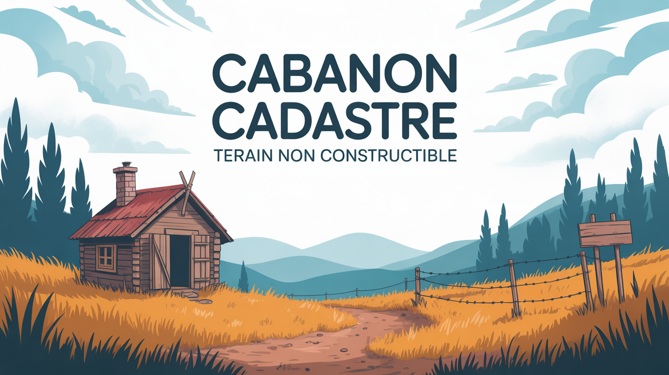 vue illustration cabanon cadastré terrain non constructible