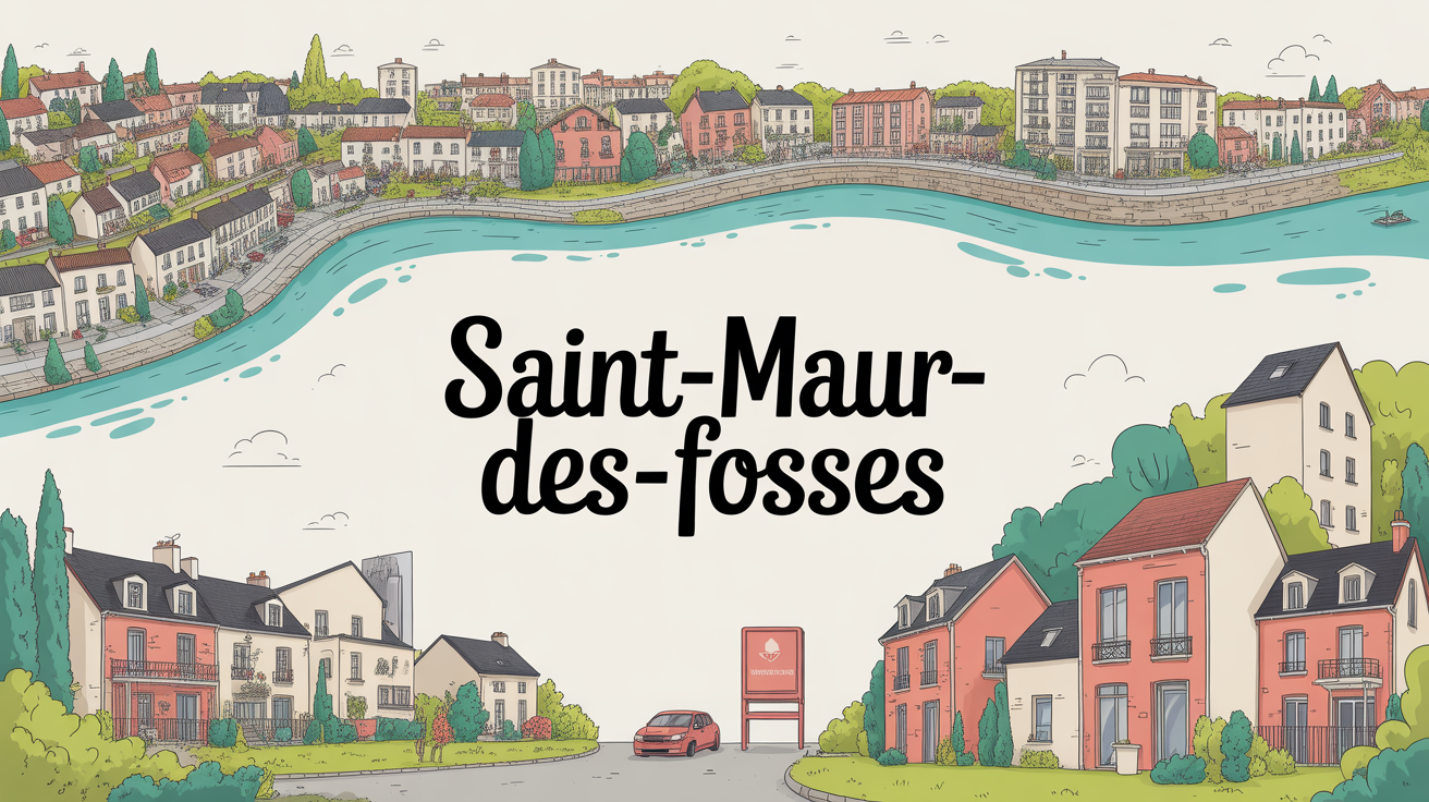 carte stylisée quartiers saint-maur-des-fosses ambiance familiale
