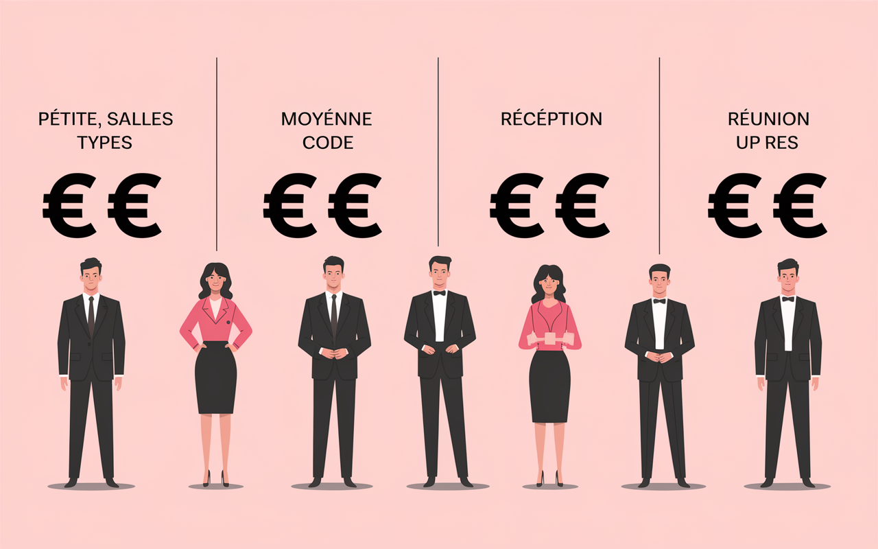 Graphique prix et capacité salle des fêtes