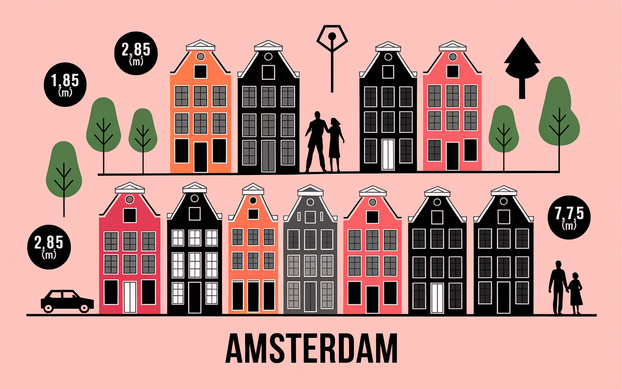 Carte quartiers Amsterdam prix maisons comparatif m2