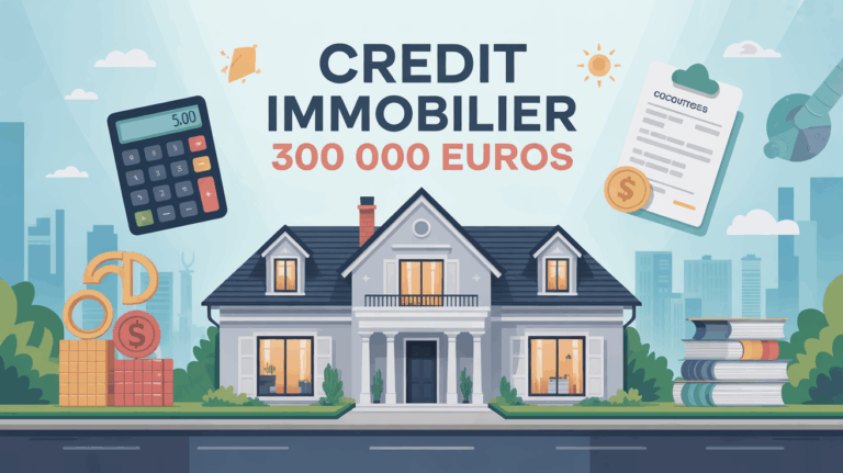 Credit immobilier 300 000 euros illustration banque maison