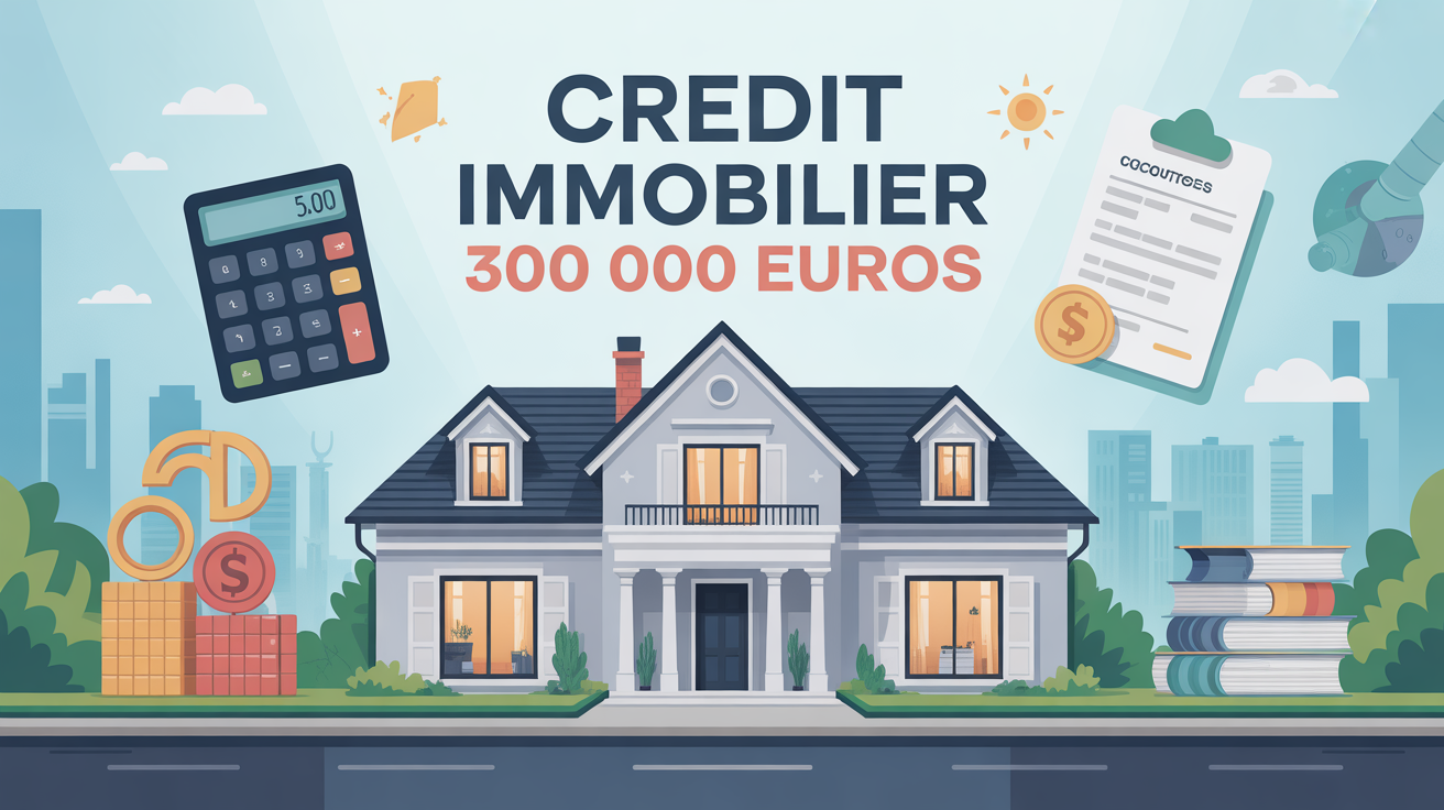 Credit immobilier 300 000 euros illustration banque maison