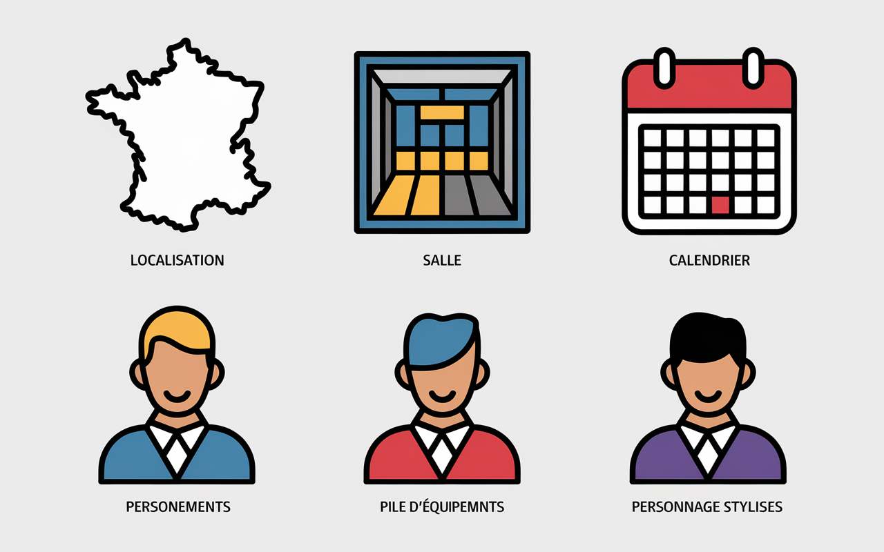 Infographie critères prix location salle des fêtes