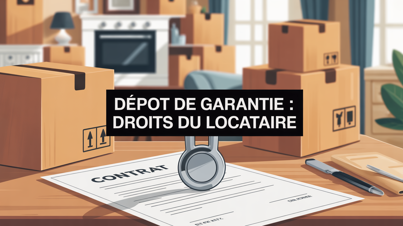 Scène déménagement dépôt de garantie locataire