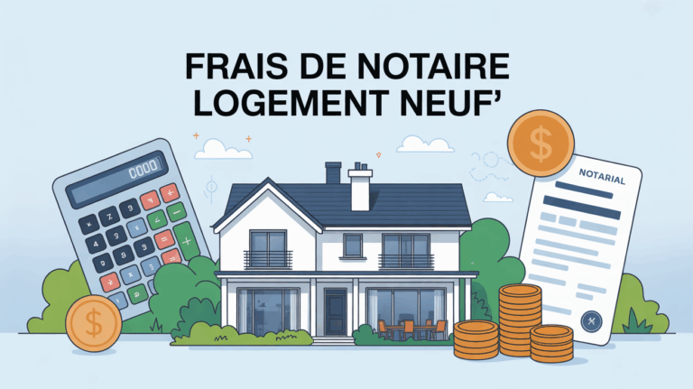 illustration frais de notaire logement neuf moderne