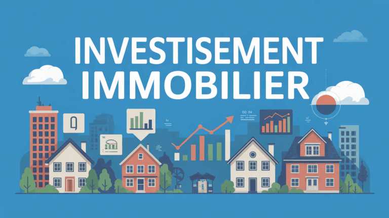 Illustration investissement immobilier maisons immeubles graphiques