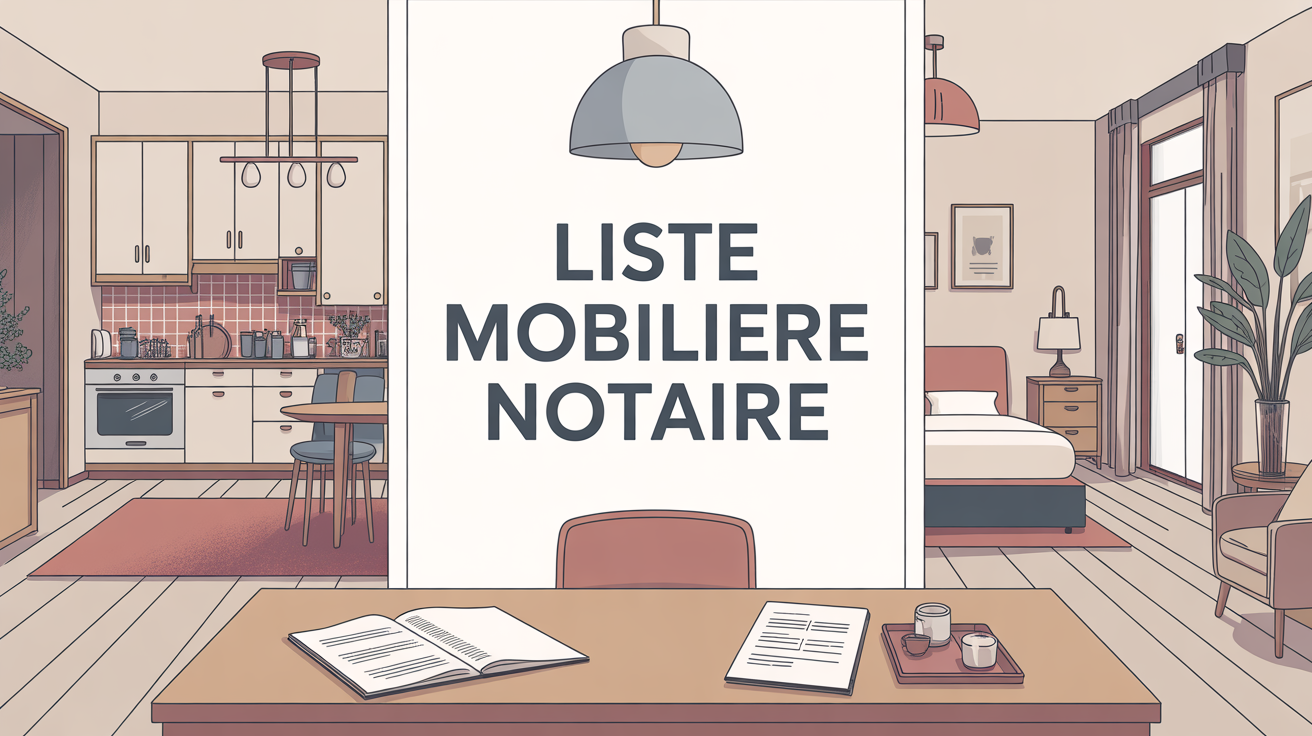 illustration liste mobiliere notaire salon cuisine chambre