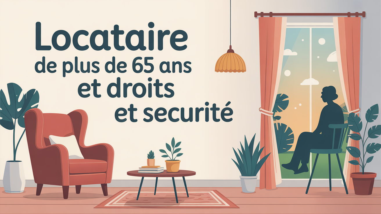 Personne âgée dans salon sécurisé texte droits locataire