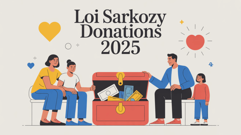Loi Sarkozy Donations 2025 illustration famille coffre-fort