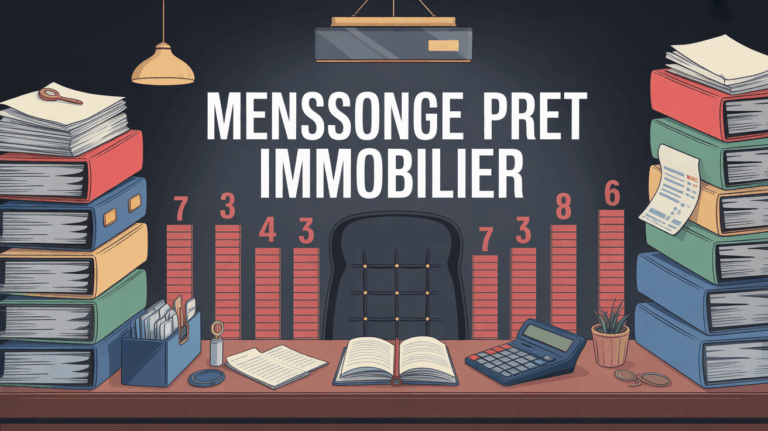 bureau bancaire sombre mensonge prêt immobilier dossier