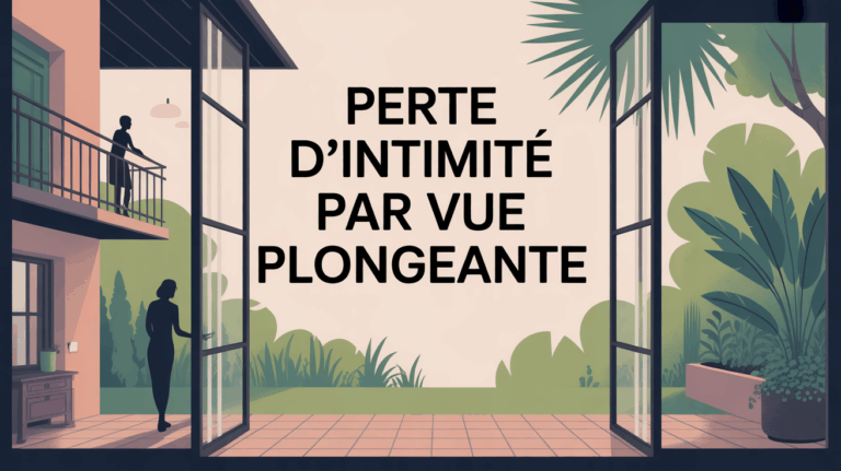 illustration perte intimite vue plongeante maison jardin