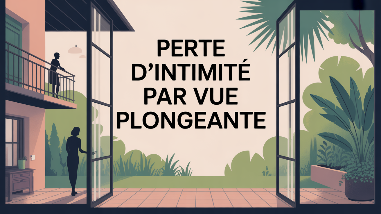 illustration perte intimite vue plongeante maison jardin
