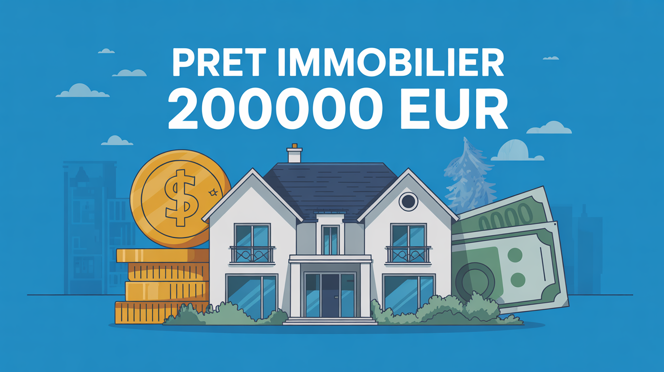 pret immobilier 200000 euros dessin banque maison moderne