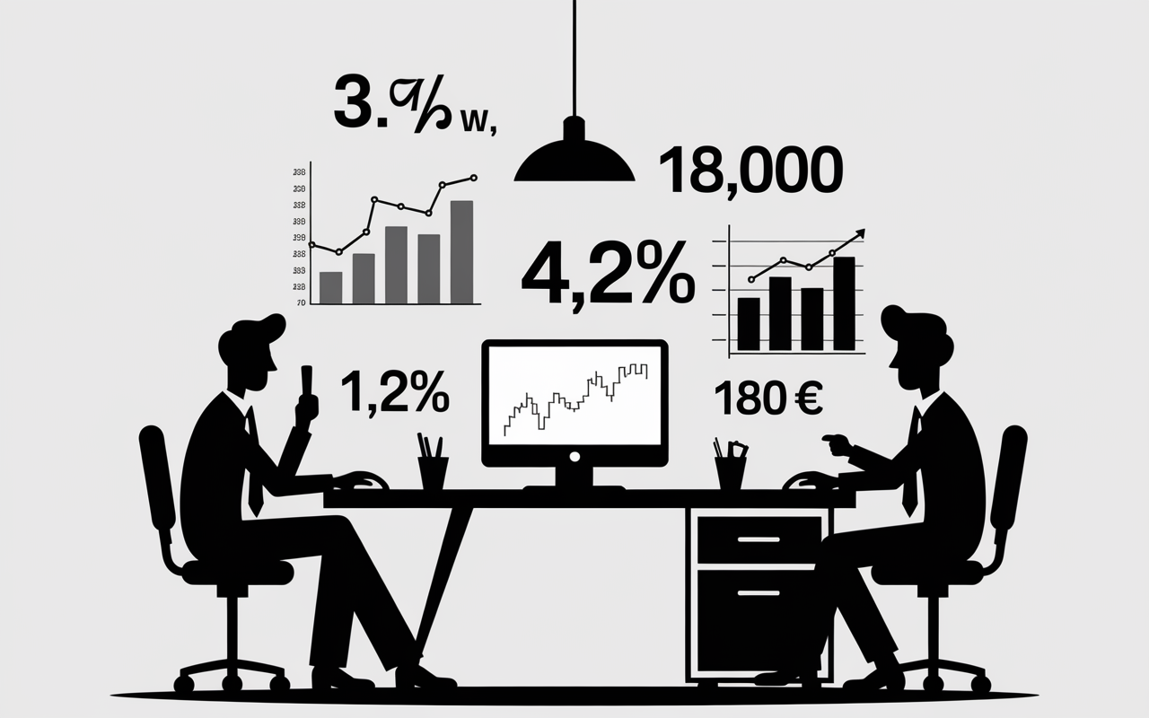 Simulation prêt immobilier avec graphiques chiffres et taux
