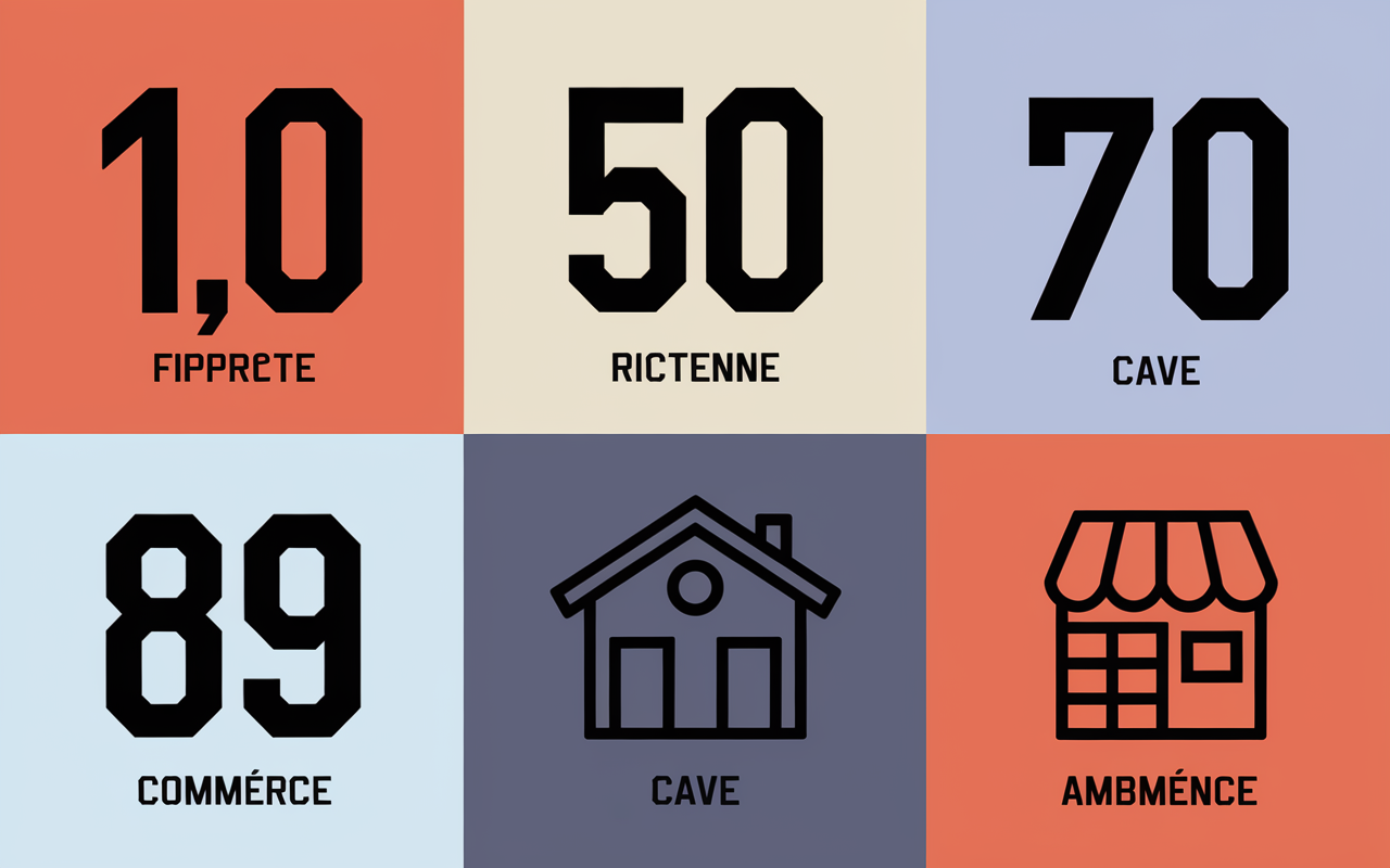 Tableau stylise pour calcul tantieme avec lots et chiffres