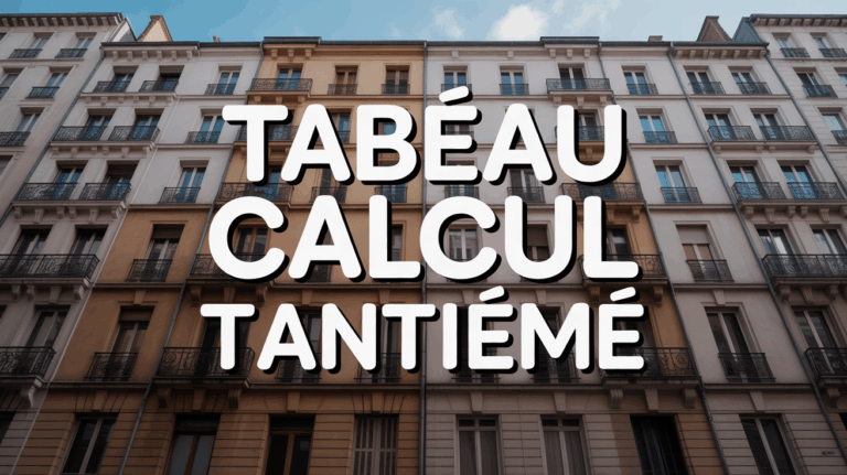 Vue immeuble ancien coupe pour tableau calcul tantieme