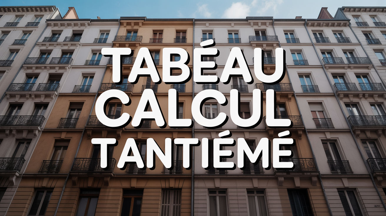 Vue immeuble ancien coupe pour tableau calcul tantieme