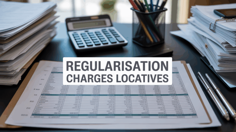 Image d'un tableau régularisation charges locatives sur bureau