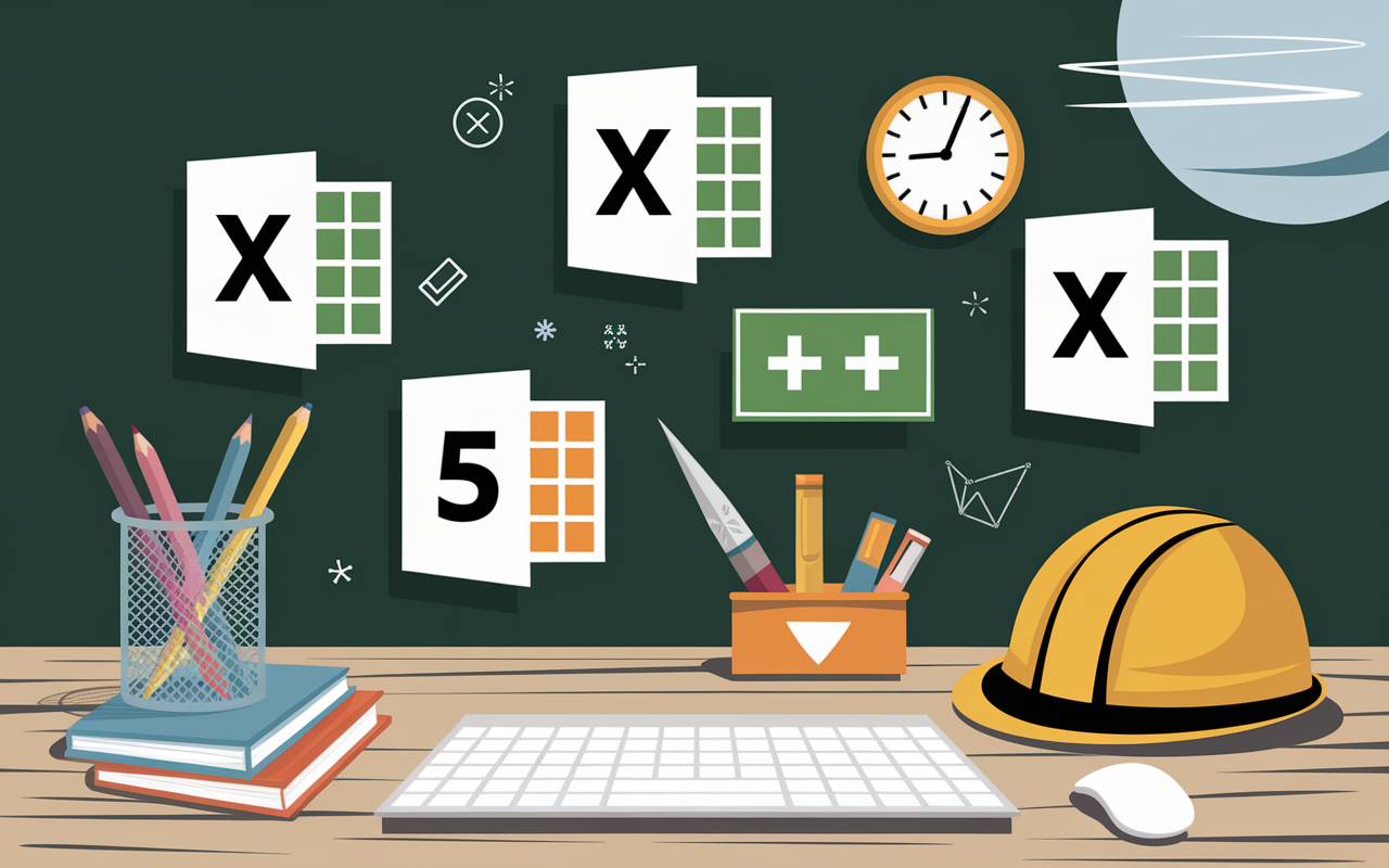 Feuilles Excel chiffrage travaux pictogrammes et symbole téléchargement