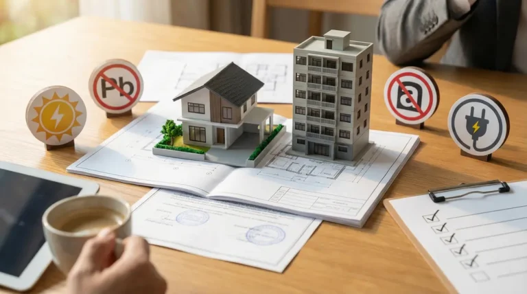 illustration diagnostics immobiliers check-list maison appartement