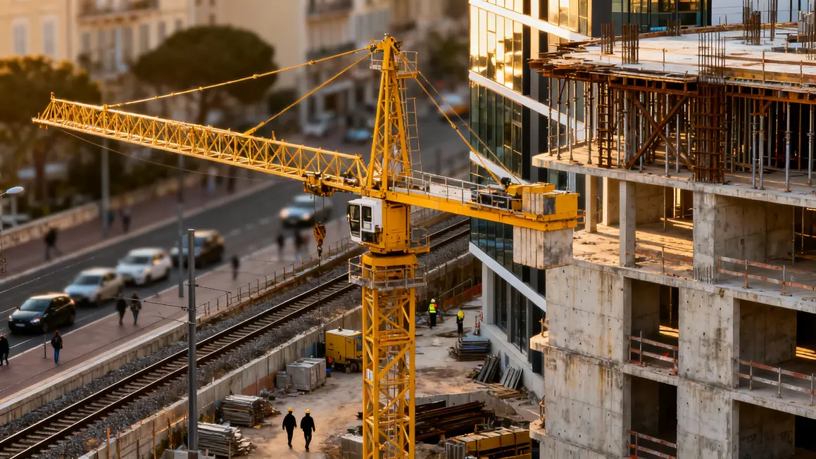 Chantier tramway et urbain Nice transformation 2026