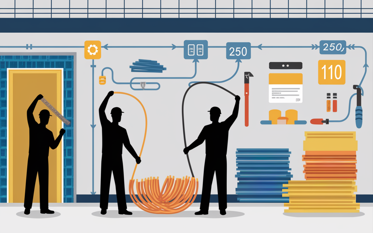travaux techniques d'un hangar aménagé en maison aux normes
