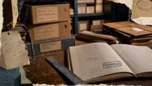 Récolement def : registre et dossiers d’archives