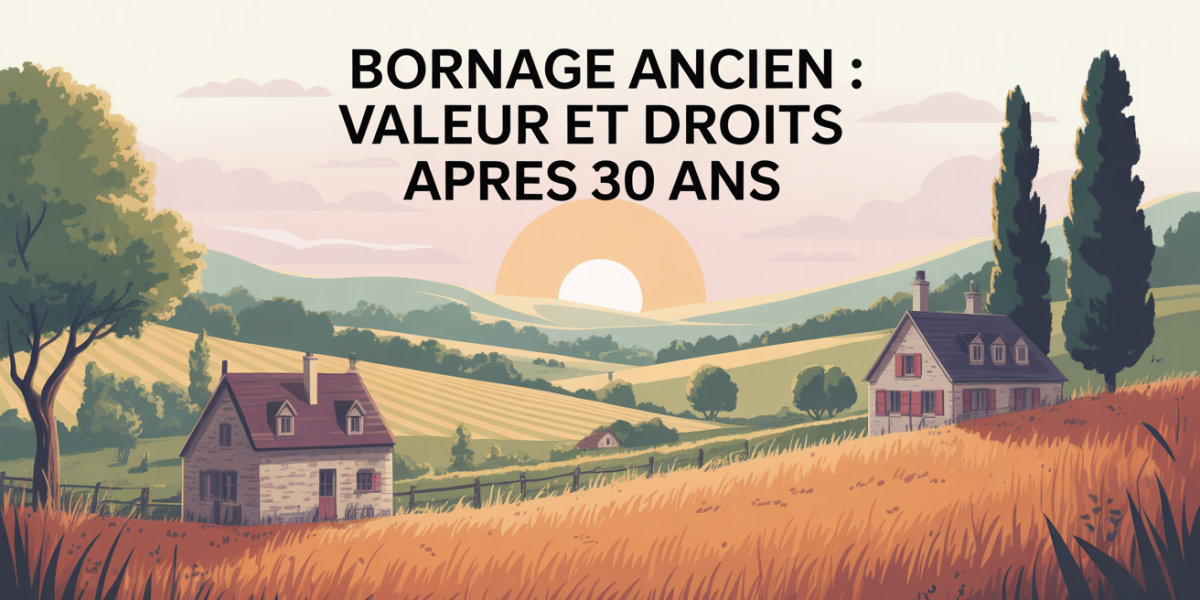 Bornage ancien, limites propriété, bornes vieilles pierres