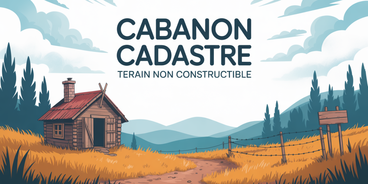 vue illustration cabanon cadastré terrain non constructible