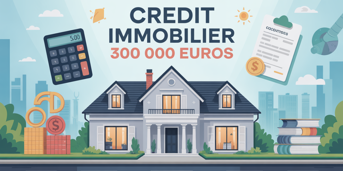 Credit immobilier 300 000 euros illustration banque maison