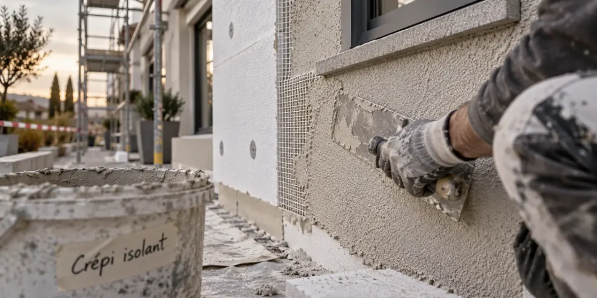 Crépi isolant sur façade rénovée : épaisseur enduit et confort