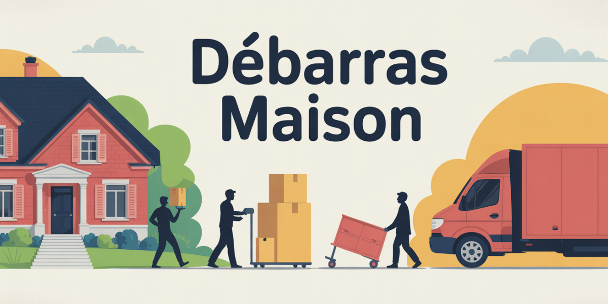 debarras maison avec professionnels transportant cartons