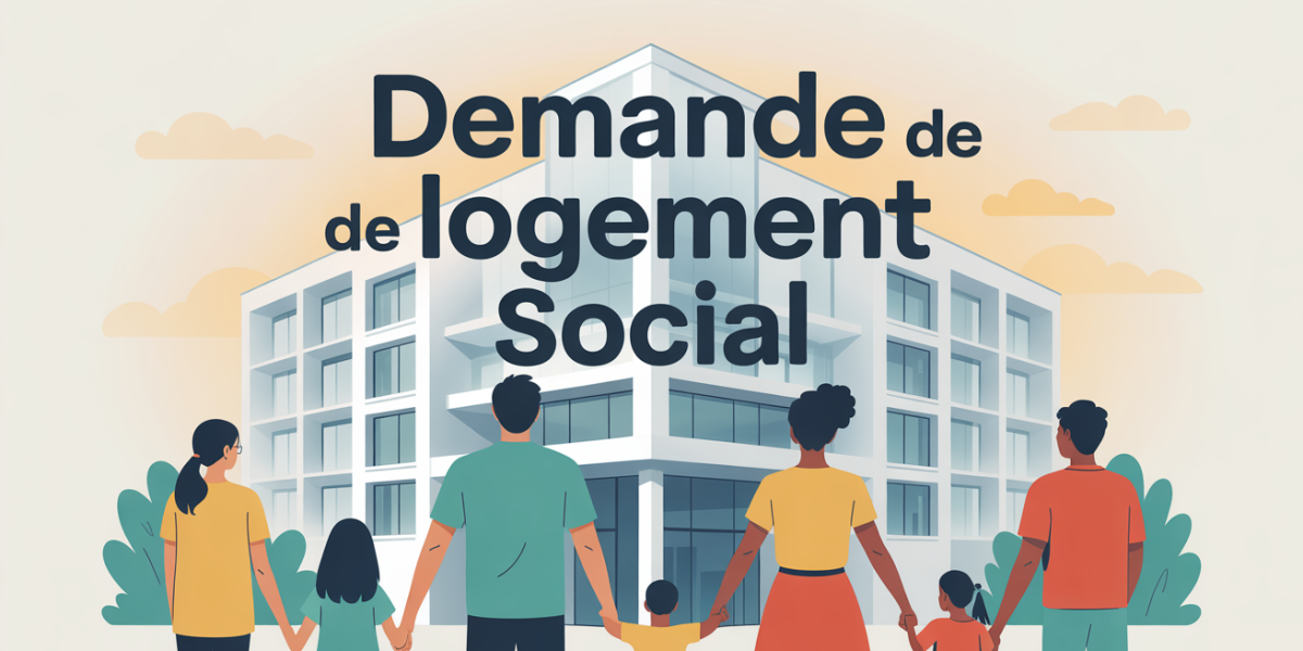 Famille devant immeuble demande logement social