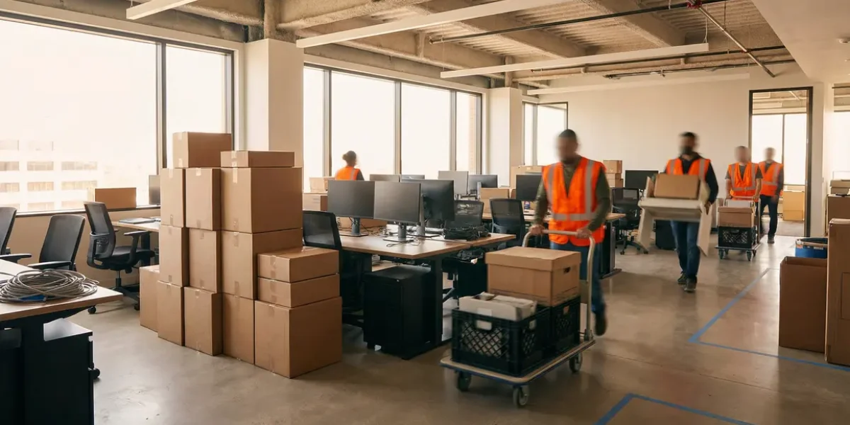 bureau demenagement entreprise cartons transfert logistique