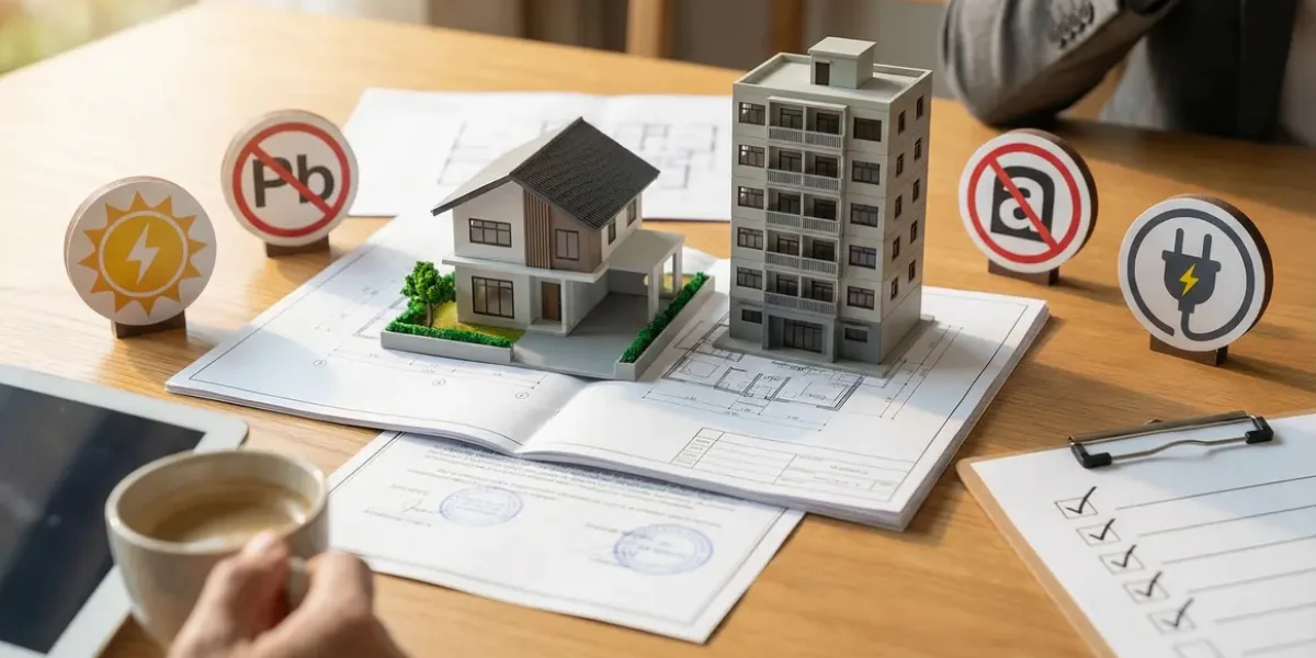 illustration diagnostics immobiliers check-list maison appartement