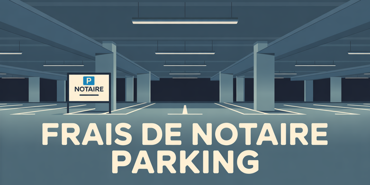 Visuel parking souterrain frais de notaire