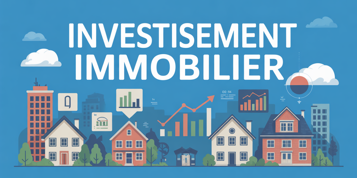 Illustration investissement immobilier maisons immeubles graphiques