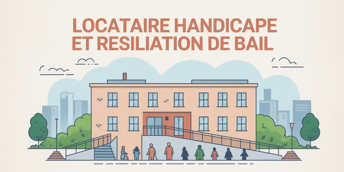 Immeuble accessible avec rampes et locataires devant