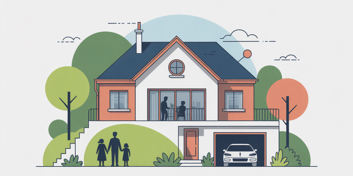 illustration maison avec garage sous sol plan famille