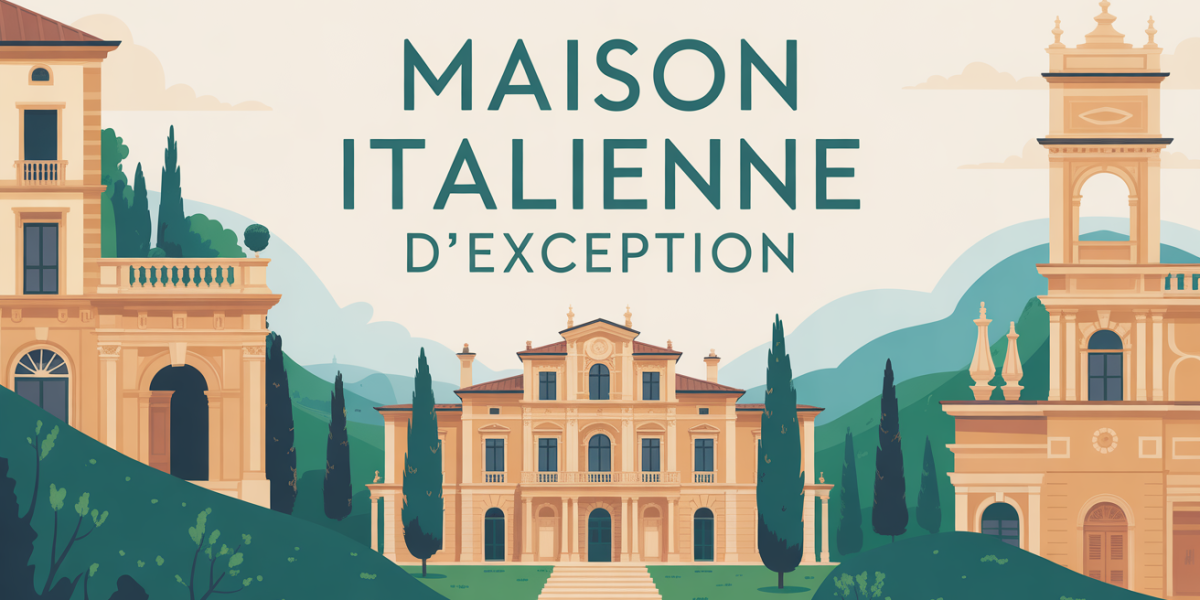 Villa italienne d’exception stylisée avec vue colline