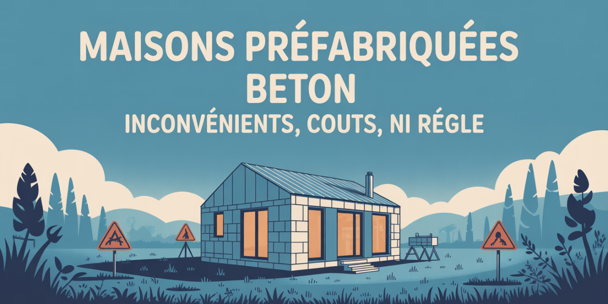 Maisons prefabriquees beton inconvenients couts regles illustration