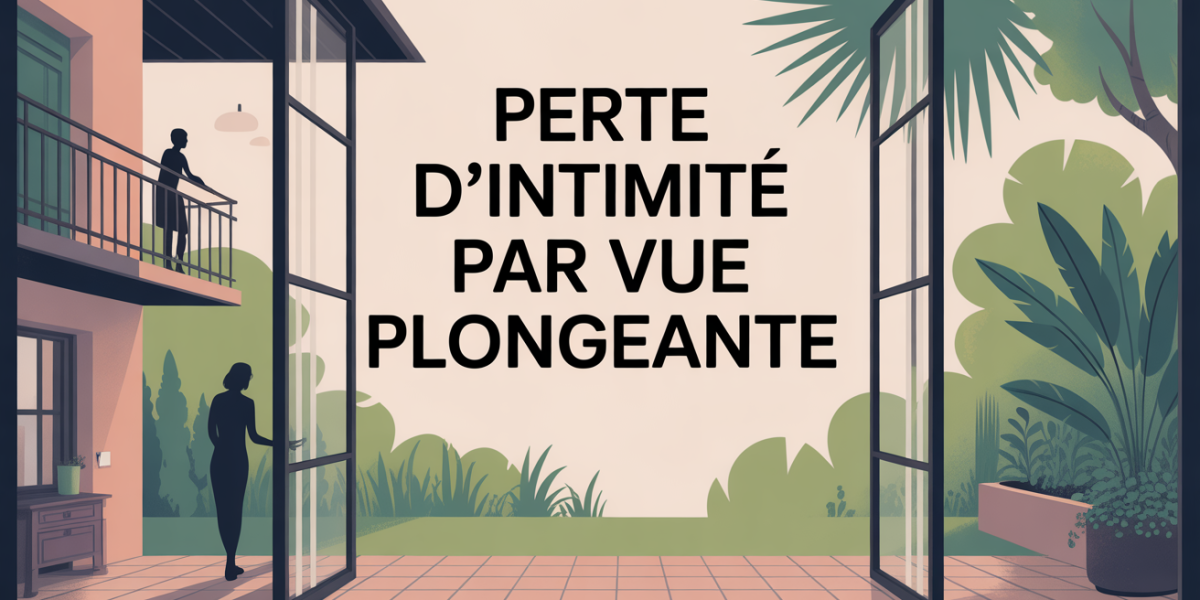 illustration perte intimite vue plongeante maison jardin