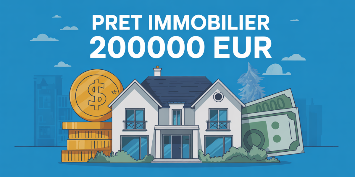 pret immobilier 200000 euros dessin banque maison moderne
