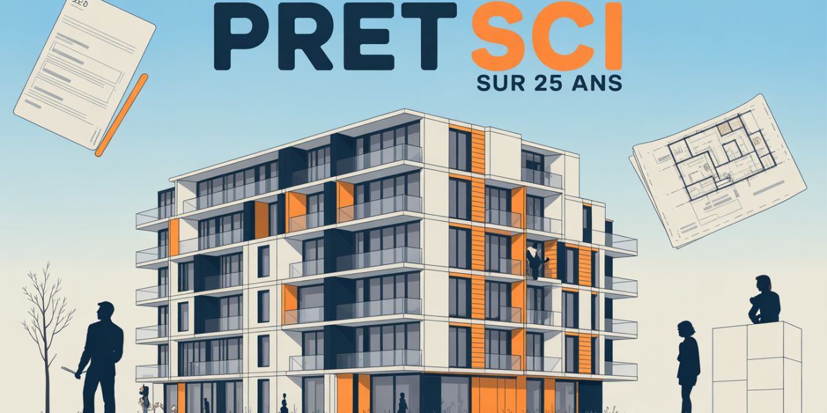 Vue stylisée immeuble moderne pret SCI 25 ans
