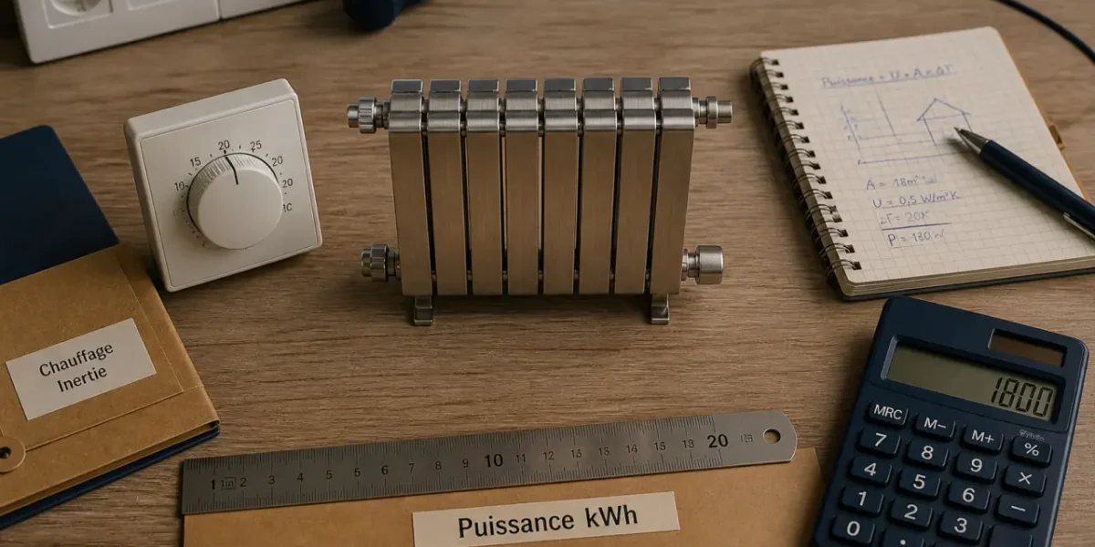Radiateur à inertie consommation kWh : thermostat et calcul